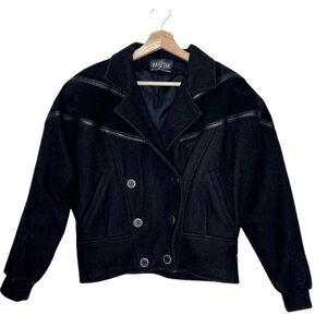 Braetan Leather & Wool Retro Jacket Size‎ Large. Fixer Upper